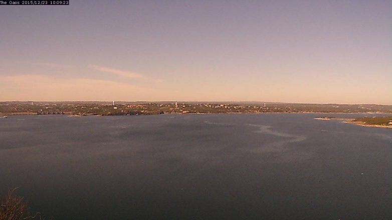 Lake Travis webcam, December 23, 2015 9:15 AM CT
