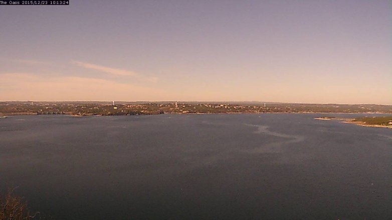 Lake Travis webcam, December 23, 2015 9:20 AM CT