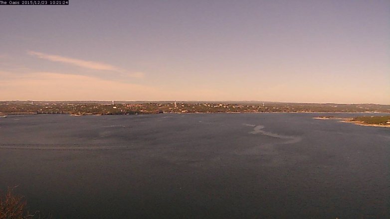 Lake Travis webcam, December 23, 2015 9:30 AM CT