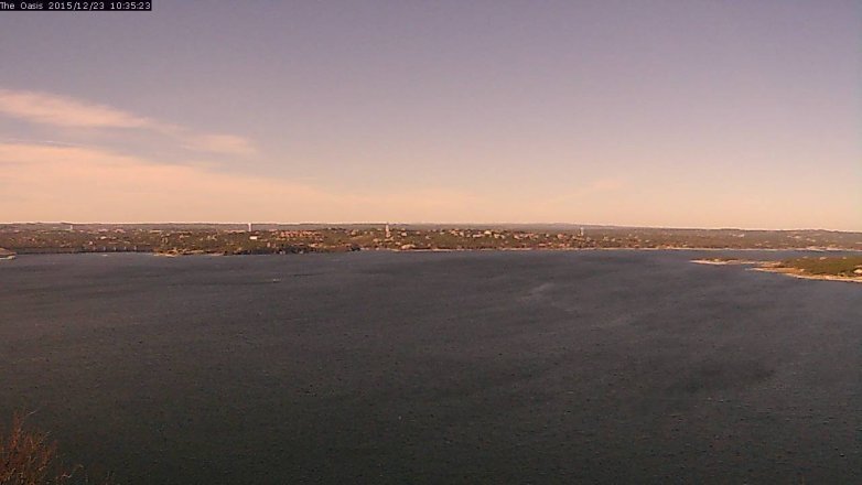 Lake Travis webcam, December 23, 2015 9:40 AM CT