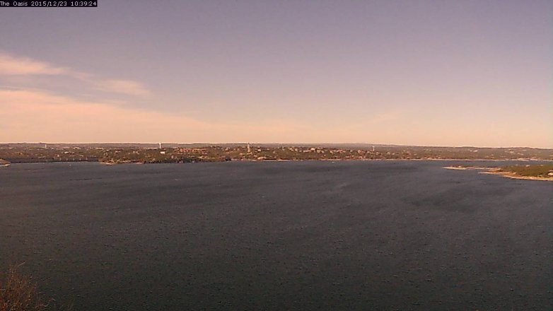 Lake Travis webcam, December 23, 2015 9:45 AM CT