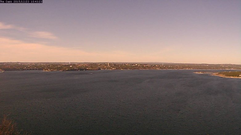 Lake Travis webcam, December 23, 2015 9:50 AM CT