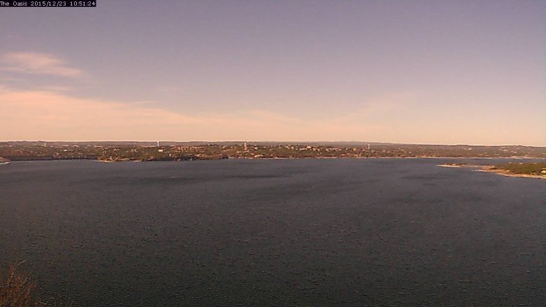 Lake Travis webcam, December 23, 2015 10:00 AM CT