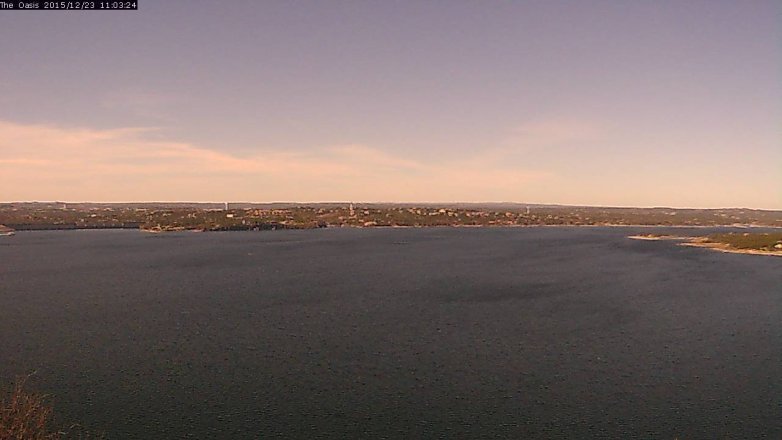 Lake Travis webcam, December 23, 2015 10:10 AM CT