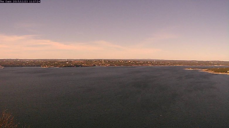 Lake Travis webcam, December 23, 2015 10:15 AM CT