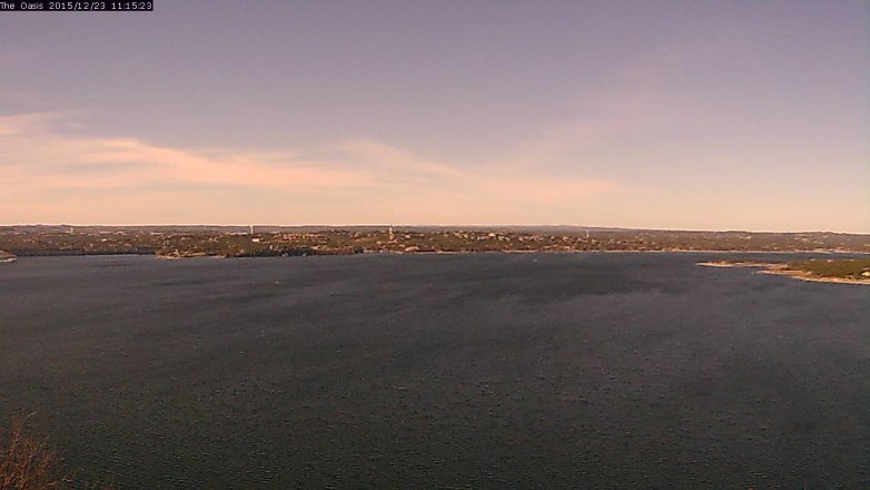 Lake Travis webcam, December 23, 2015 10:20 AM CT