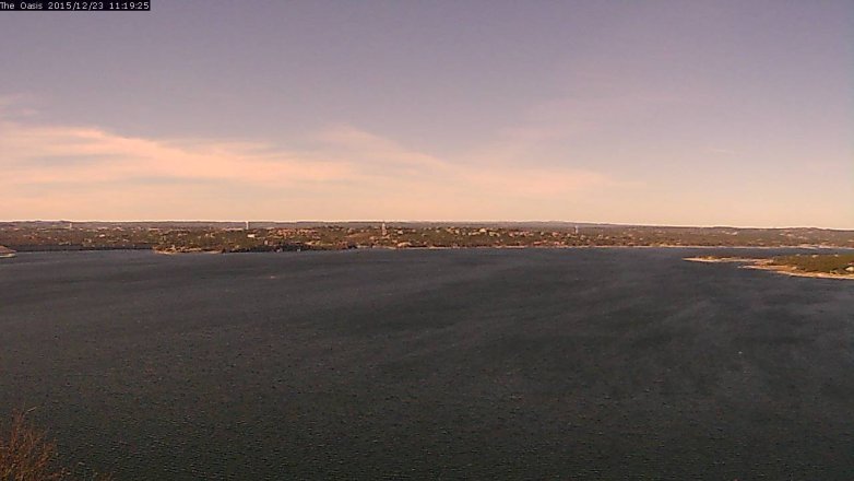 Lake Travis webcam, December 23, 2015 10:25 AM CT