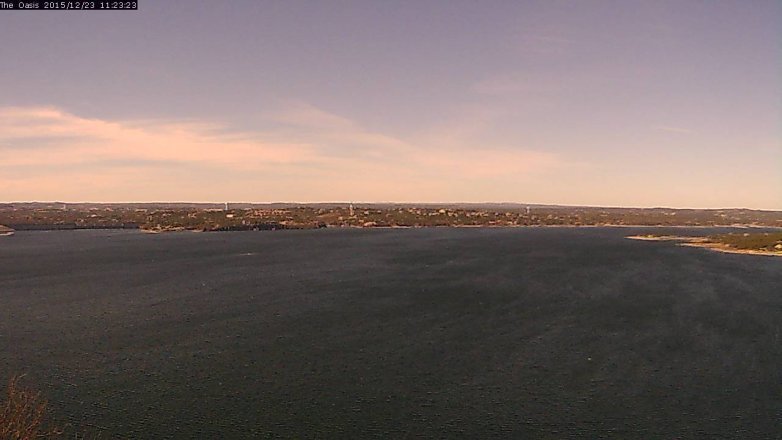 Lake Travis webcam, December 23, 2015 10:30 AM CT