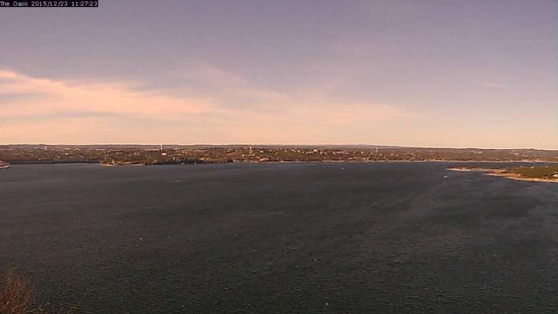 Lake Travis webcam, December 23, 2015 10:35 AM CT