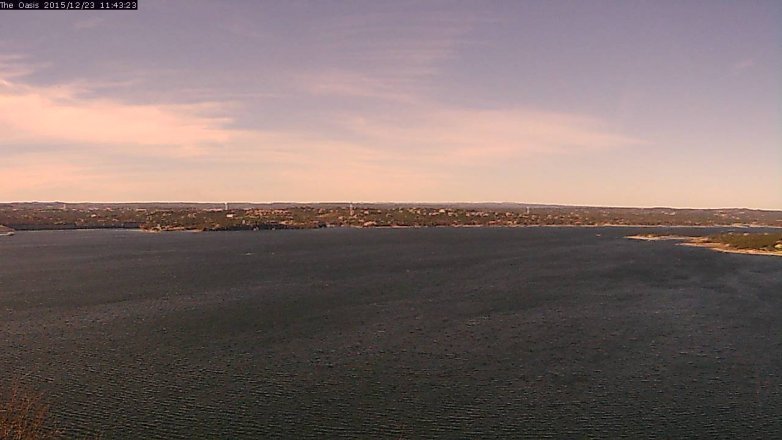 Lake Travis webcam, December 23, 2015 10:50 AM CT