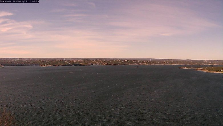 Lake Travis webcam, December 23, 2015 11:10 AM CT