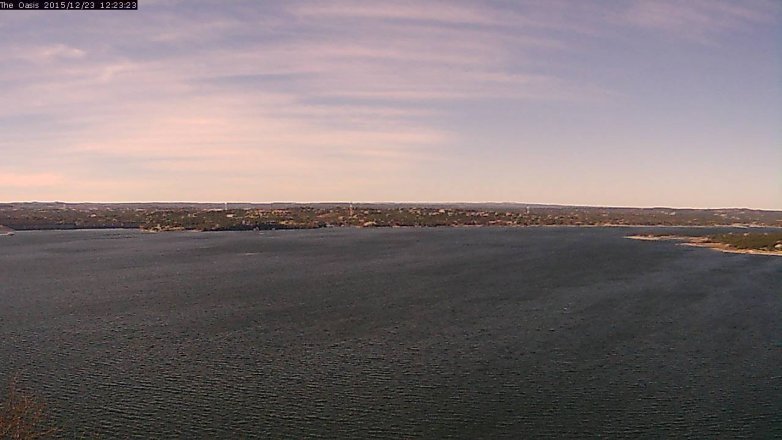 Lake Travis webcam, December 23, 2015 11:30 AM CT
