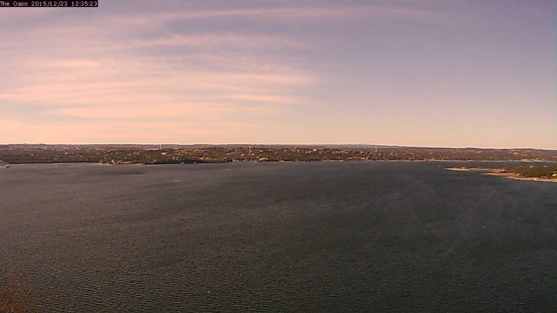 Lake Travis webcam, December 23, 2015 11:40 AM CT