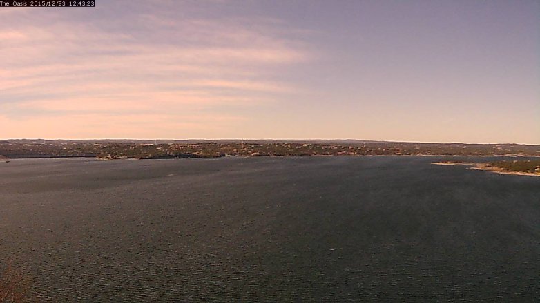 Lake Travis webcam, December 23, 2015 11:50 AM CT