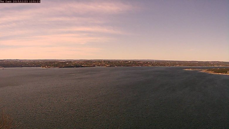 Lake Travis webcam, December 23, 2015 12:00 PM CT