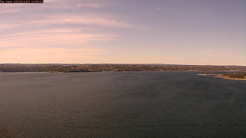 Lake Travis webcam, December 23, 2015 12:05 PM CT