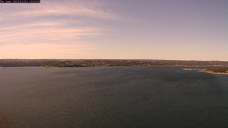 Lake Travis webcam, December 23, 2015 12:10 PM CT