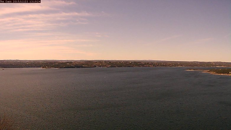 Lake Travis webcam, December 23, 2015 12:25 PM CT