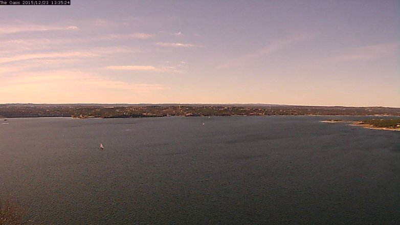 Lake Travis webcam, December 23, 2015 12:40 PM CT
