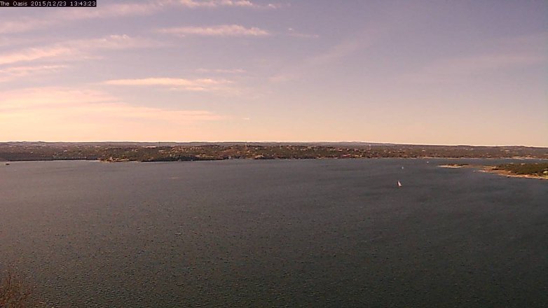Lake Travis webcam, December 23, 2015 12:50 PM CT
