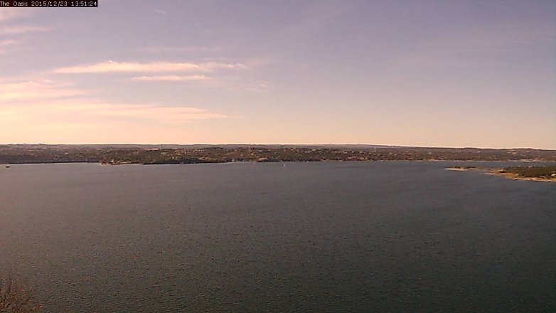 Lake Travis webcam, December 23, 2015 12:55 PM CT