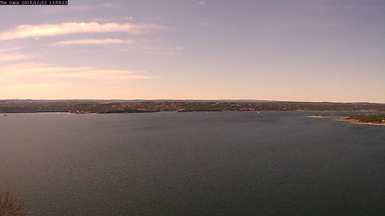 Lake Travis webcam, December 23, 2015 1:05 PM CT