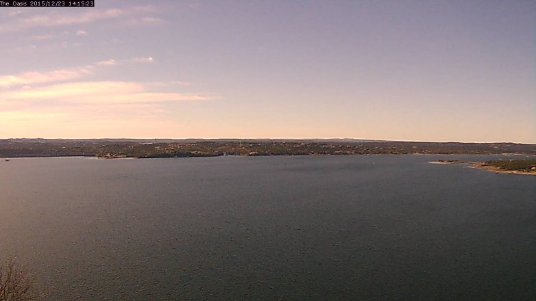 Lake Travis webcam, December 23, 2015 1:20 PM CT