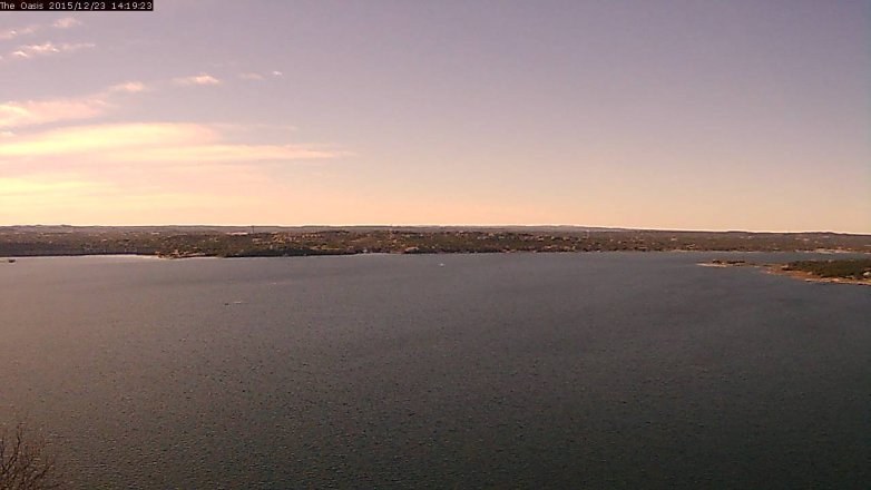 Lake Travis webcam, December 23, 2015 1:25 PM CT