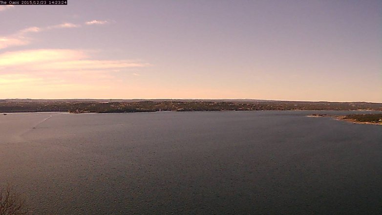Lake Travis webcam, December 23, 2015 1:30 PM CT