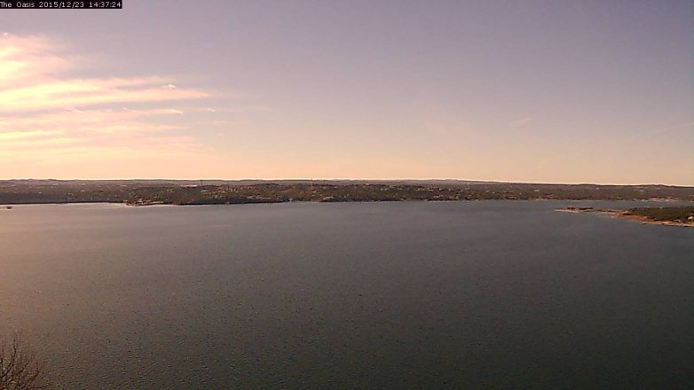 Lake Travis webcam, December 23, 2015 1:45 PM CT