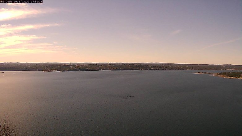 Lake Travis webcam, December 23, 2015 2:00 PM CT