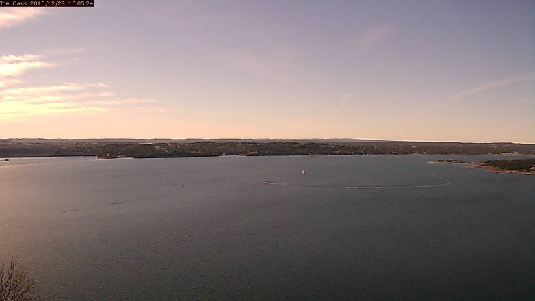 Lake Travis webcam, December 23, 2015 2:10 PM CT