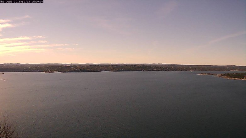 Lake Travis webcam, December 23, 2015 2:15 PM CT