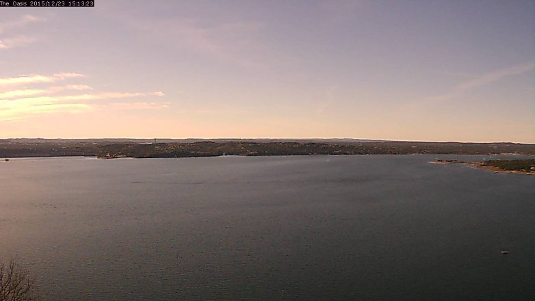 Lake Travis webcam, December 23, 2015 2:20 PM CT