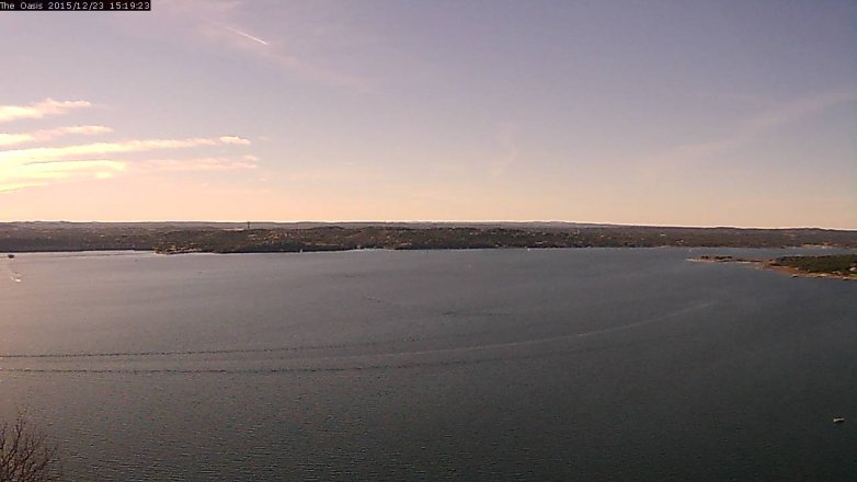 Lake Travis webcam, December 23, 2015 2:25 PM CT