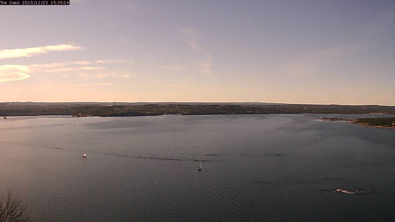 Lake Travis webcam, December 23, 2015 2:40 PM CT