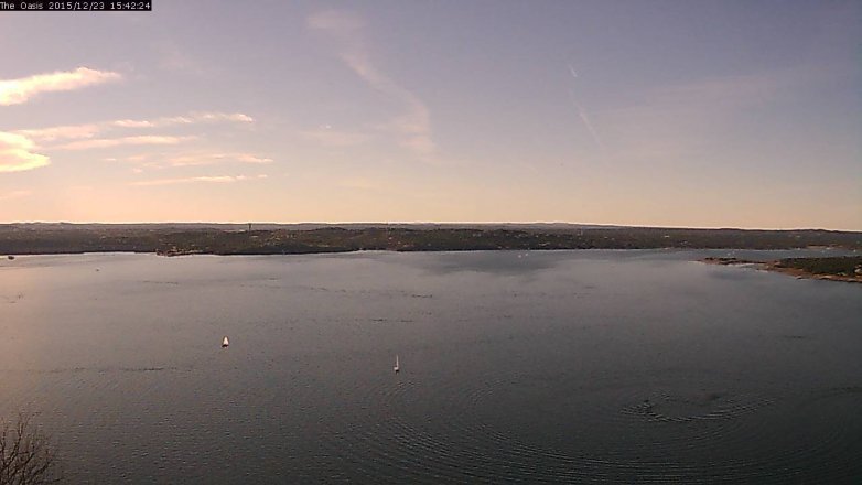 Lake Travis webcam, December 23, 2015 2:50 PM CT
