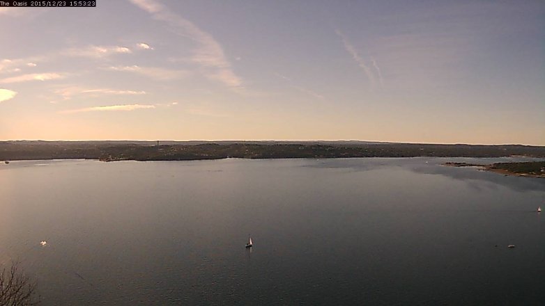 Lake Travis webcam, December 23, 2015 3:00 PM CT