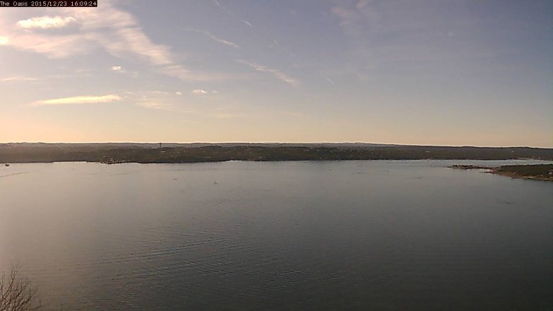 Lake Travis webcam, December 23, 2015 3:15 PM CT