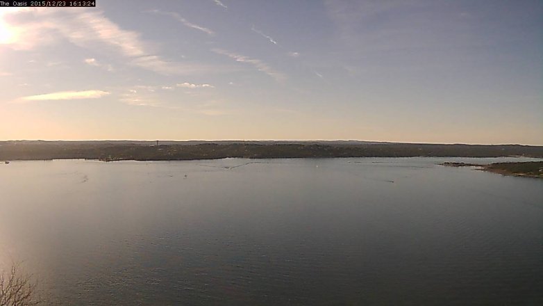 Lake Travis webcam, December 23, 2015 3:20 PM CT