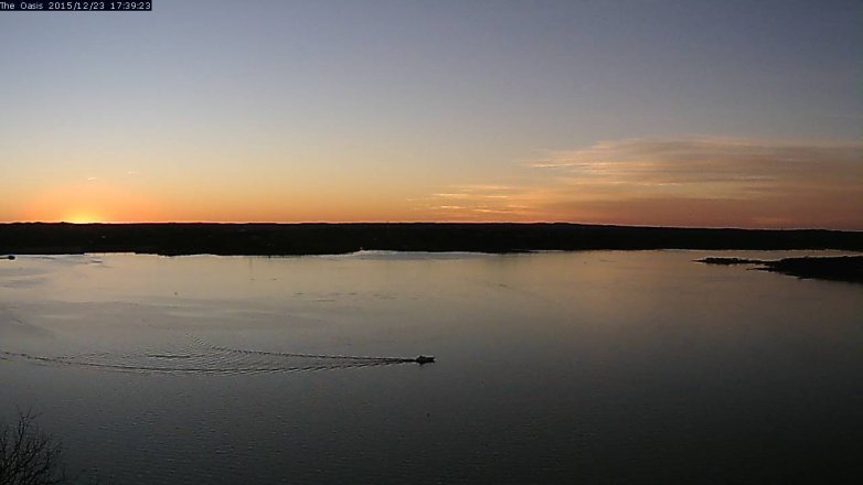 Lake Travis webcam, December 23, 2015 4:45 PM CT