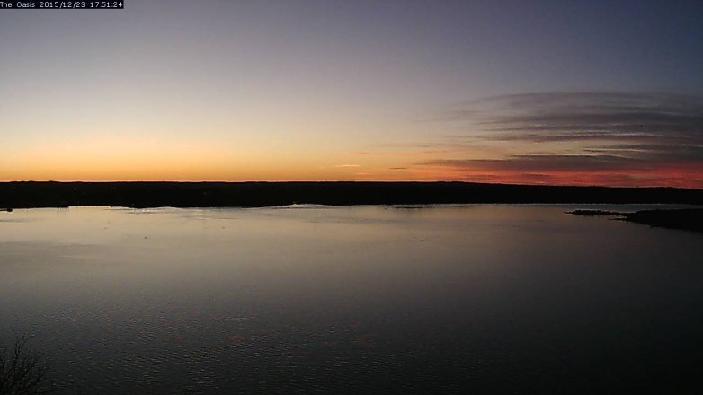 Lake Travis webcam, December 23, 2015 4:55 PM CT