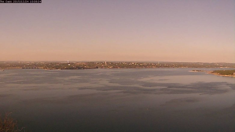 Lake Travis webcam, December 24, 2015 9:15 AM CT