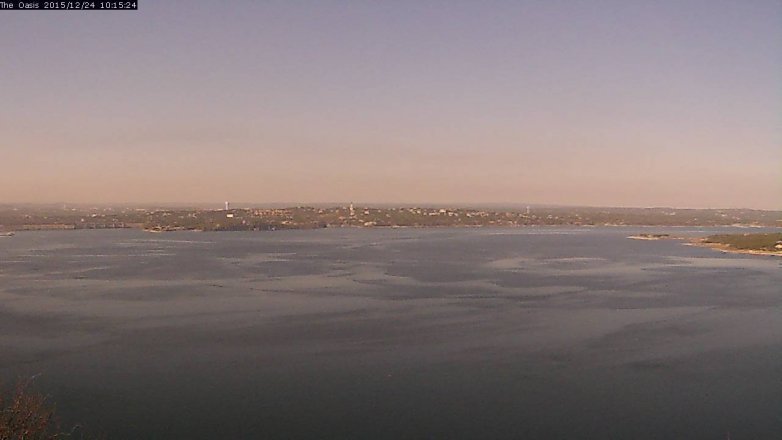 Lake Travis webcam, December 24, 2015 9:20 AM CT
