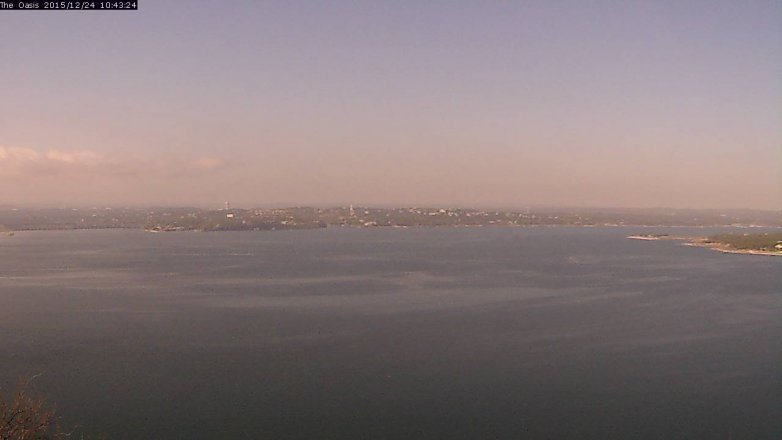 Lake Travis webcam, December 24, 2015 9:50 AM CT