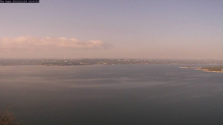 Lake Travis webcam, December 24, 2015 9:55 AM CT