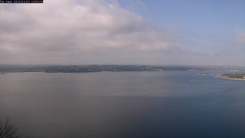 Lake Travis webcam, December 24, 2015 10:05 AM CT