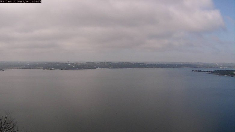 Lake Travis webcam, December 24, 2015 10:10 AM CT