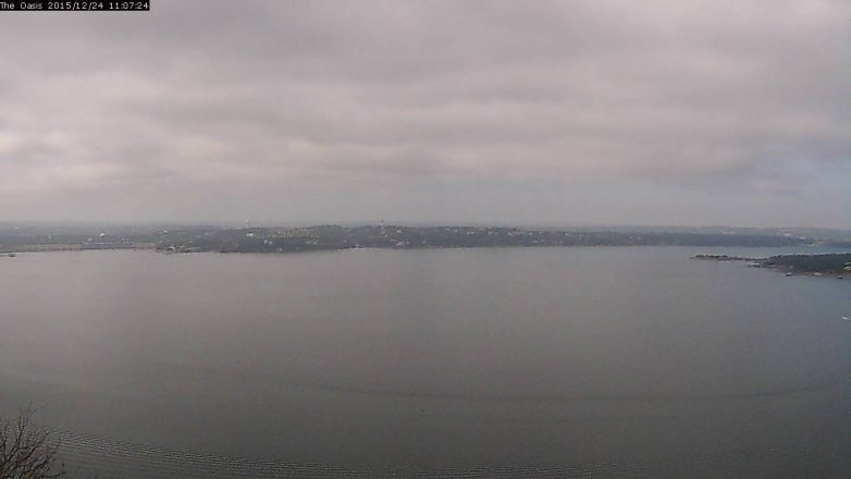 Lake Travis webcam, December 24, 2015 10:15 AM CT