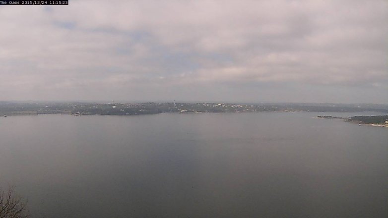 Lake Travis webcam, December 24, 2015 10:20 AM CT